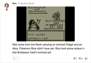 Illustration for article titled Let's play Pokemon Blue, Miiverse style part 3